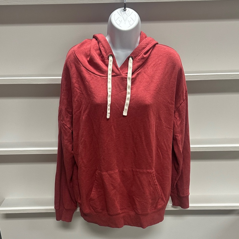 Buffalo David Bitton Red Hoodie with Cream Drawstrings